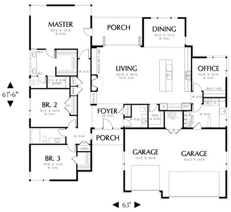 Planos De Casas De 1 Piso Y 4 Habitaciones