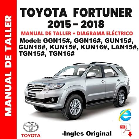Manual De Taller Toyota Fortuner 2015 Al 2018 Data Manuales