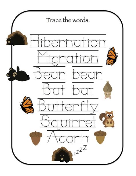 Animals That Hibernate Worksheet Printable Word Searches
