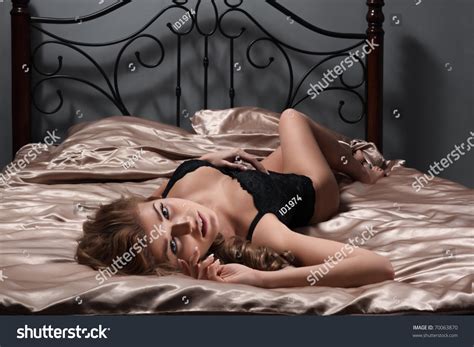 Sexy Girl Lies On Bed Stock Photo 70063870 Shutterstock