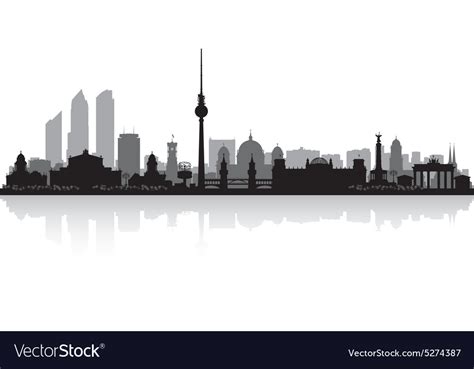 Berlin Germany City Skyline Silhouette Royalty Free Vector