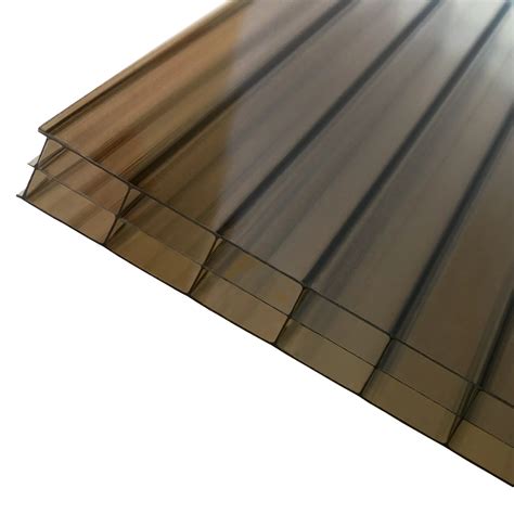 Bronze Tint Polycarbonate Roofing Sheet 4m X 690mm Departments Diy At Bandq