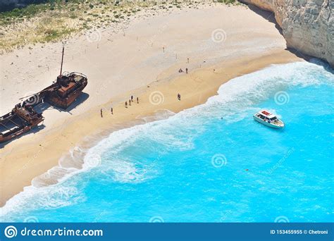 Famous Shipwreck Bay Navagio Beach Zakynthos Island