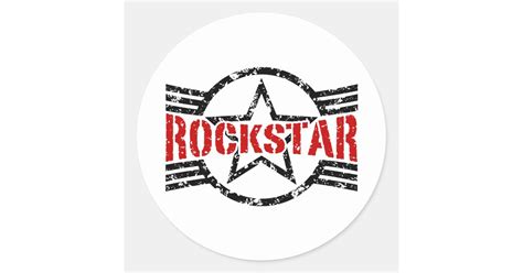 Rockstar Classic Round Sticker Zazzle