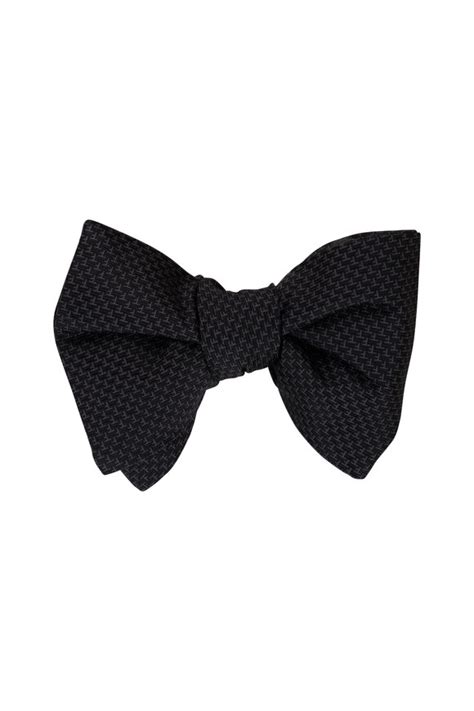 Tom Ford Black Silk Pre Tied Bow Tie Mitchell Stores