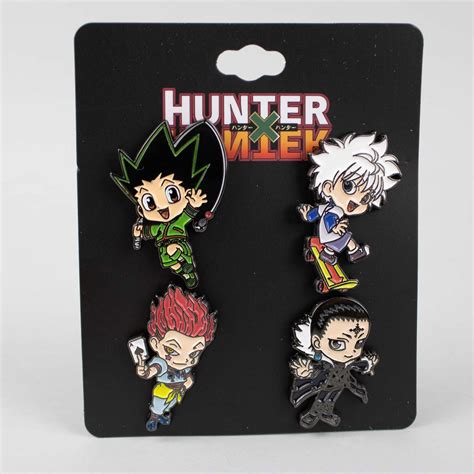Gon Killua Hisoka And Chrollo Hunter X Hunter Enamel Pin Set Of 4