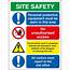 Site Safety Board  PPE Unauthorised Access Construction Visit