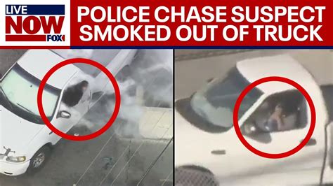 Wild Police Chase Canister Huffing Suspect Smoked Out After Hours Long