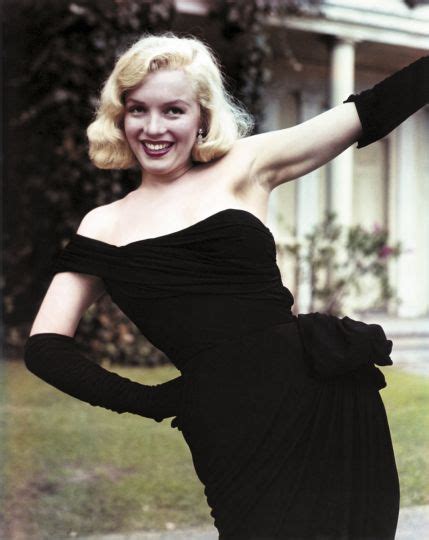 in 1950 marilyn monroe wears a black crepe cocktail dress by ceil chapman marilyn monroe old