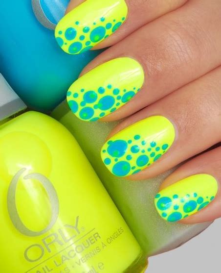 Bright Neon Color Nail Art Nail Art Design From Coolnailsart