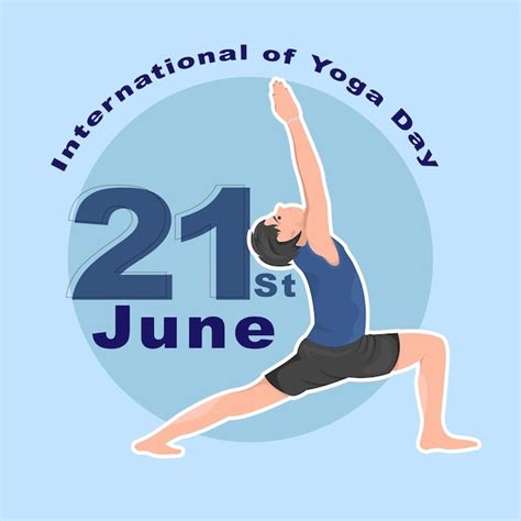 Premium Vector Illustration Of Man Doing Asana For International Yoga Day On St June In Outdor