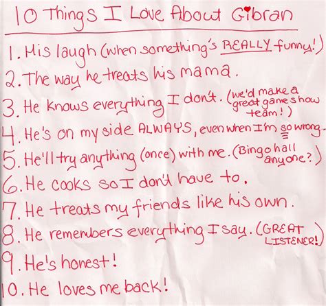 10 Things I Love About Gibran List Man Wife And Dog Blog