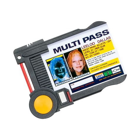 Leeloo Dallas Multi Pass Prop Replica Id Badge Holder From The Fifth