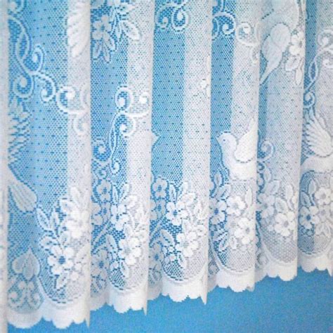 White Net Curtains Sold By The Yard Floral Cheap Luxury Lace Ebay