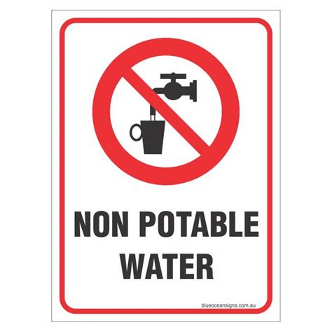 Blue Ocean Signs Non Potable Water Stickers And Signs