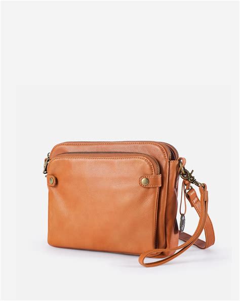 The Bali Three Layer Leather Crossbody Shoulder And Clutch Bag
