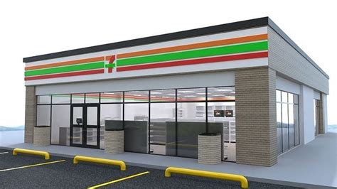 Seven Eleven Convenience Store 3d Model Cgtrader