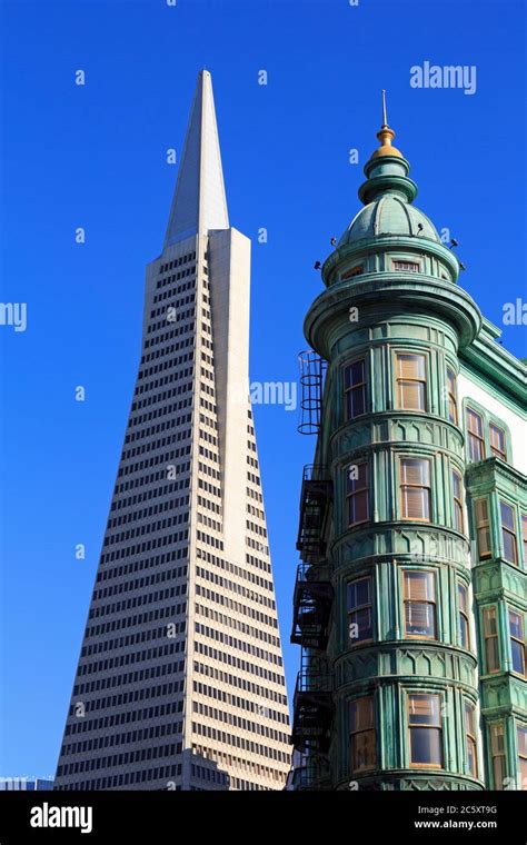 Transamerica Pyramid And Sentinel Buildingfinancial Districtsan