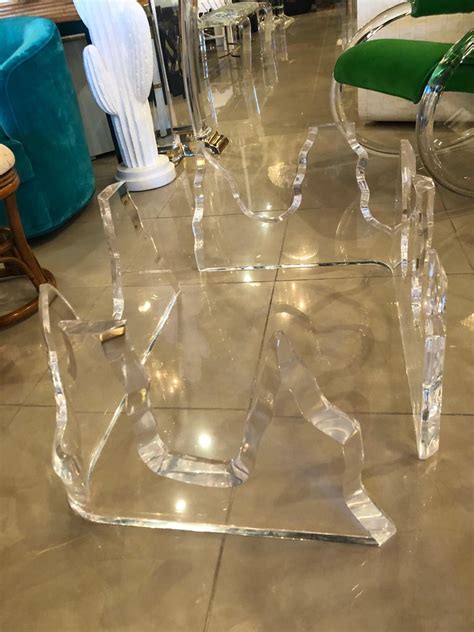 Admin coffee table and more anthropologie today. Vintage Lucite Glacier Iceberg Flame Coffee Cocktail Table ...