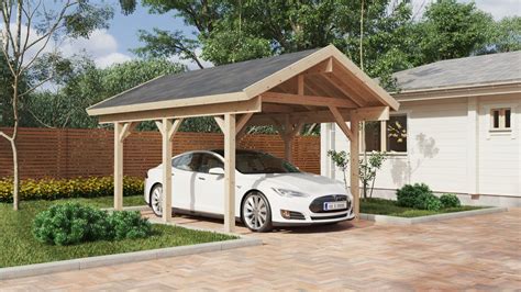 The open, roofed structures can shield automobiles, motorcycles, boats and other vehicles from the elements. Wooden Carport Henley 3,7 x 5 m