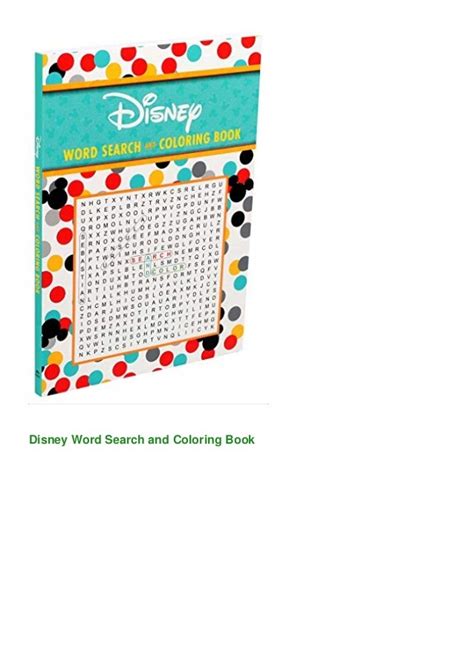 ⚡read Disney Word Search And Coloring Book