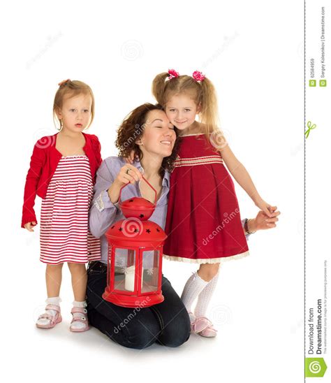 Two Sisters With Their Parents Stock Image Image Of Outside Adult