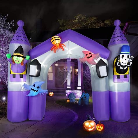 Halloween Ghosts Castle Archway Airblown Inflatable Decor Light Lawn