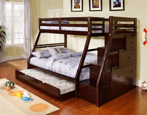 Twin Over Full Staircase Bunk Bed Bunk Bed With Trundle Bunk Bed Designs Bunk Beds With Storage