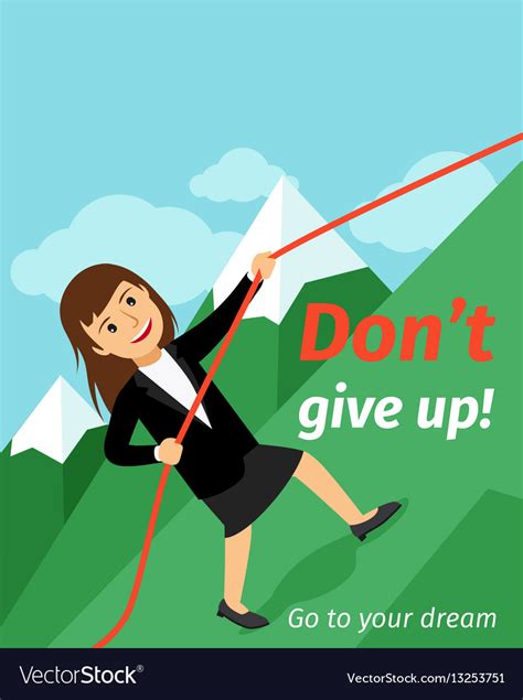 Motivation Poster Dont Give Up Royalty Free Vector Image