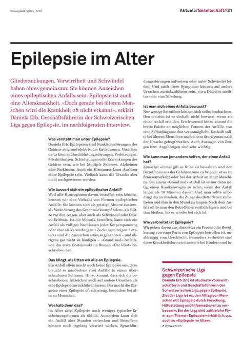 Epilepsie Im Alter