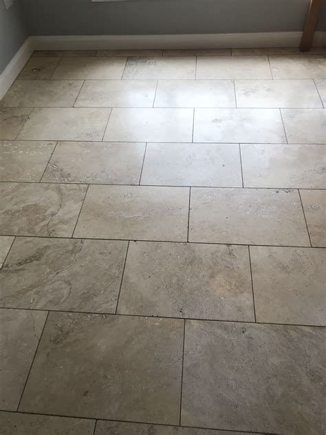 Travertine Kitchen Floor Polished In Stoke On Trent Tile Cleaners