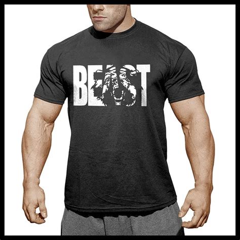 Oa New Mens Beast Athletic T Shirts Bodybuilding Gyms Fit Tee Fitness