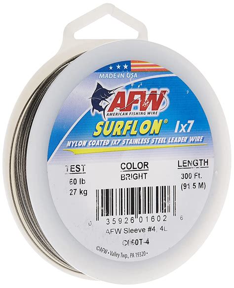Buy American Fishing Wire Surflon Nylon Coated 1x7 Stainless Steel