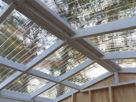 Greenhouse Shed Roof With Tuftex Polycarb Clear Panels