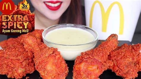 Are you ready for it? ASMR 🔥3X SPICY MCDONALD'S FRIED CHICKEN (FAILED) | AYAM ...