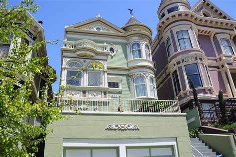 Victorian Houses San Francisco Stock Image Image Of Francisco