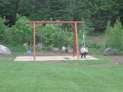 The vertical posts are 4.5″. 6x6 A Frame Swing Set | Letter G Decoration