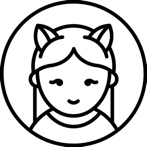 Girl With Cat Ears Vector Svg Icon Svg Repo