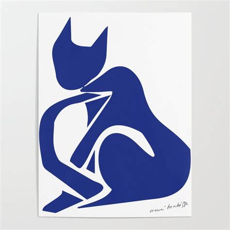 Henri Matisse Le Chat Bleu Blue Cat Artwork Prints Posters