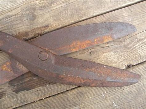 Large Antique Tin Snips Metal Shears Blacksmiths Anvil Hardy Tool
