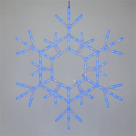 Kringle Traditions 36 In Hanging Snowflake Hanging Decoration With Blue