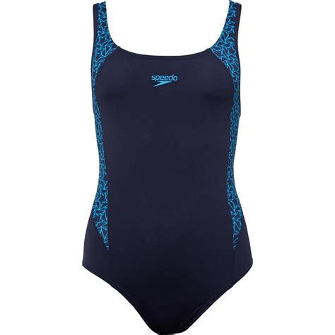 Buy Speedo Womens Boomstar Splice Flyback Swimsuit Navyblue