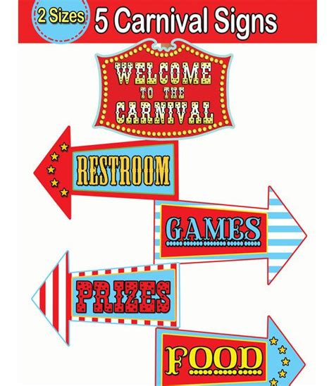 Free Printable Carnival Arrow Signs Printable Templates