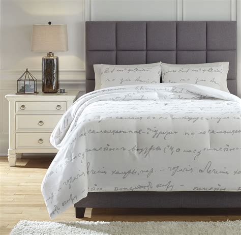 Adrianna White And Gray Comforter Set Signature Design Furniture Cart