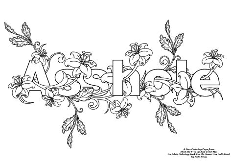 Free Printable Coloring Pages For Adults Swear Words Printable Templates