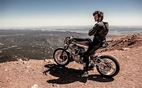Ride your bike from the top of a 14,115' peak. Mercenary Garage: Guy Martin