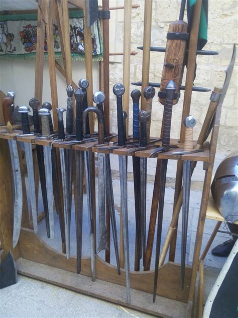 Our Sword Rack During Todays Medieval Event Medieval Mdina D Rswords