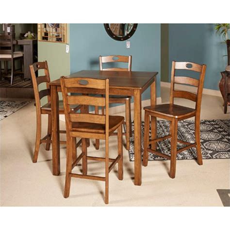 D419 223 Ashley Furniture Square Counter Table With 4 Stools