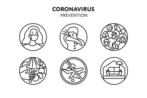 Coronavirus Prevention Covid 2019 Pre Designed Illustrator Graphics