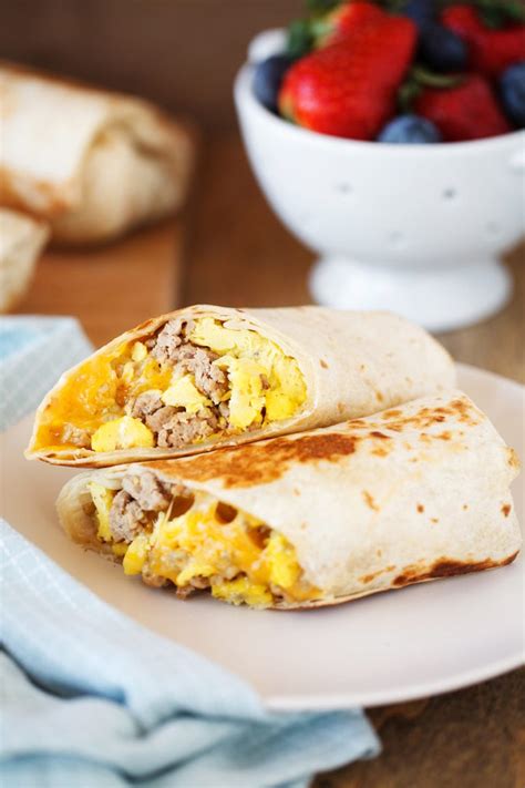 Egg And Sausage Breakfast Burritos Made To Be A Momma